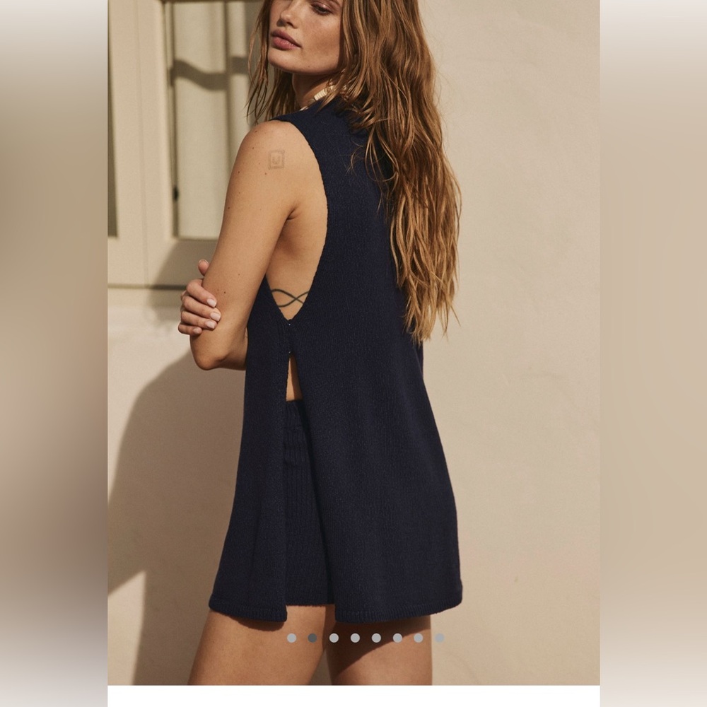 Free People Miranda Set Black Sleeveless Top and Shorts Set small